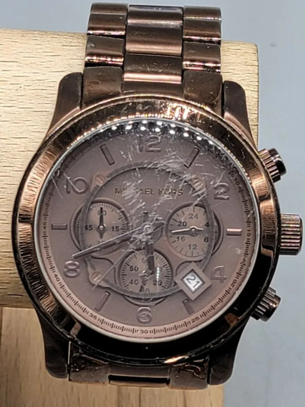 Michael Kors Mens Runway Watch Chocolate Brown MK8204 5